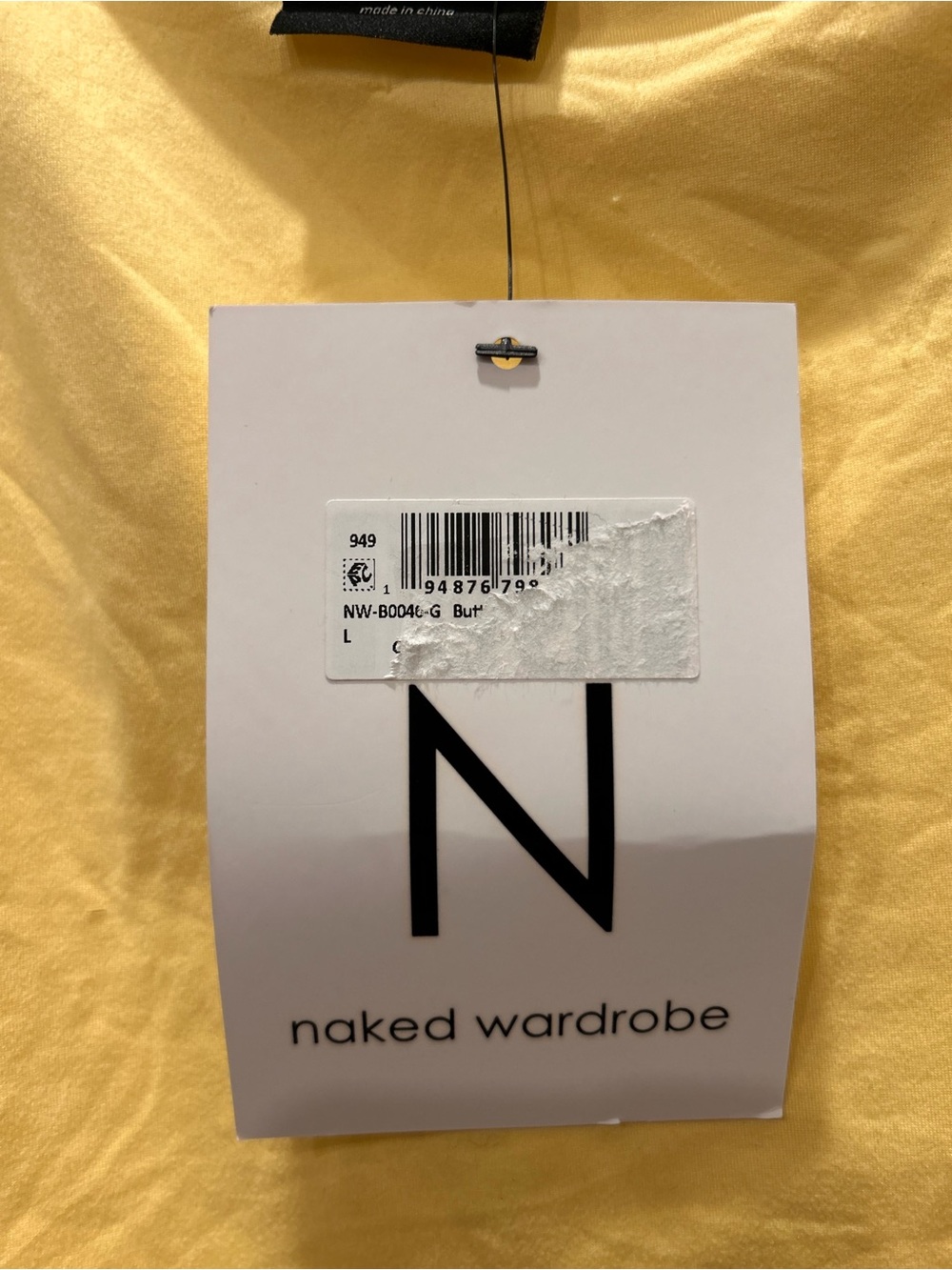 naked wardrobe Pale Yellow Scoop Neck Top - Picture 3 of 8